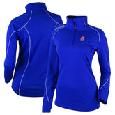 Atlanta Braves Columbia Women's Cooperstown Collection Shotgun 2.0 Omni-Wick Quarter-Zip Top - Royal Tops