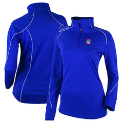 Chicago Cubs Columbia Women's Cooperstown Collection Shotgun 2.0 Omni-Wick Quarter-Zip Top - Royal Tops