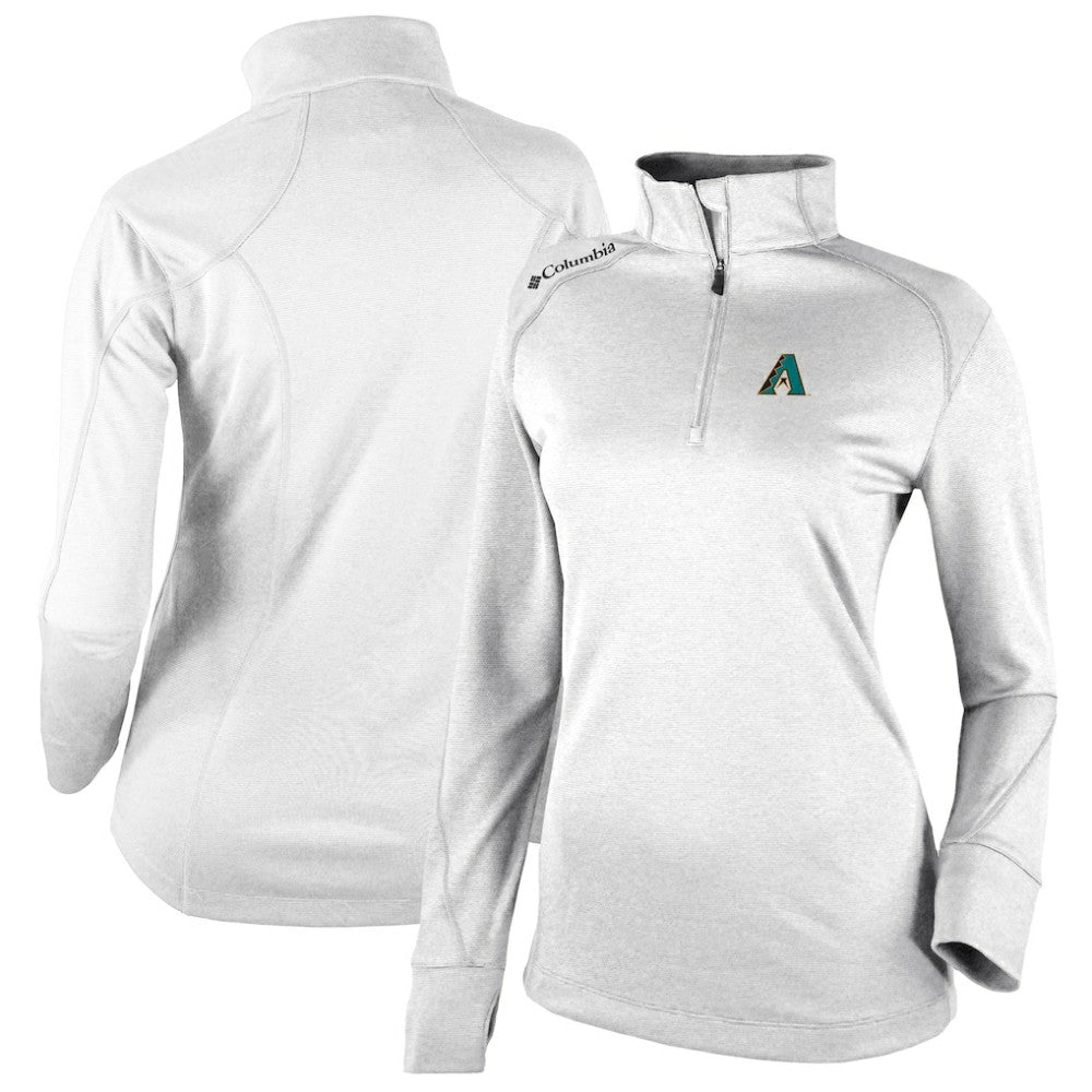 Arizona Diamondbacks Columbia Women's Cooperstown Collection Shotgun 2.0 Omni-Wick Quarter-Zip Top - White Tops