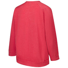 San Francisco 49ers Profile Women's Plus Size Acid Wash Raglan Sweatshirt - Red Sweatshirts