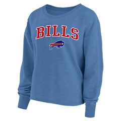 Buffalo Bills Profile Women's Plus Size Acid Wash Raglan Sweatshirt - Royal Sweatshirts