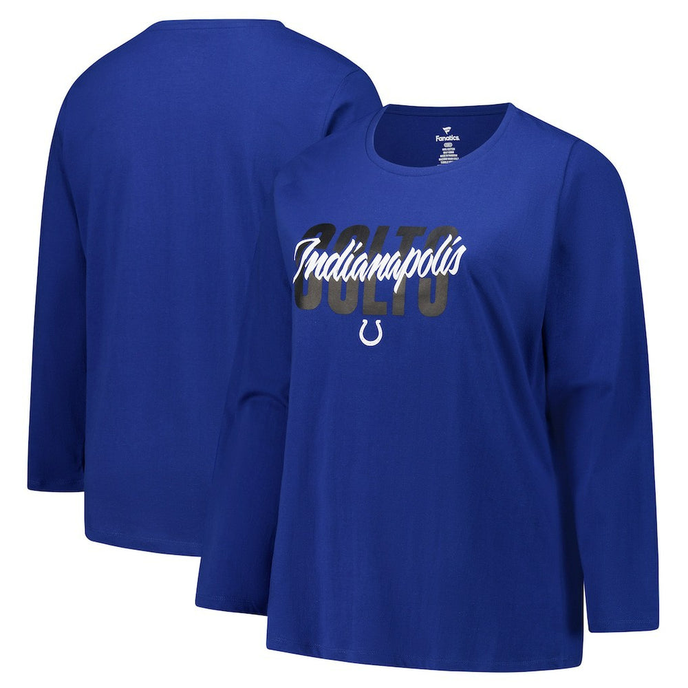 Indianapolis Colts Women's Long Sleeve Scoop Neck T-Shirt - Royal T-shirts