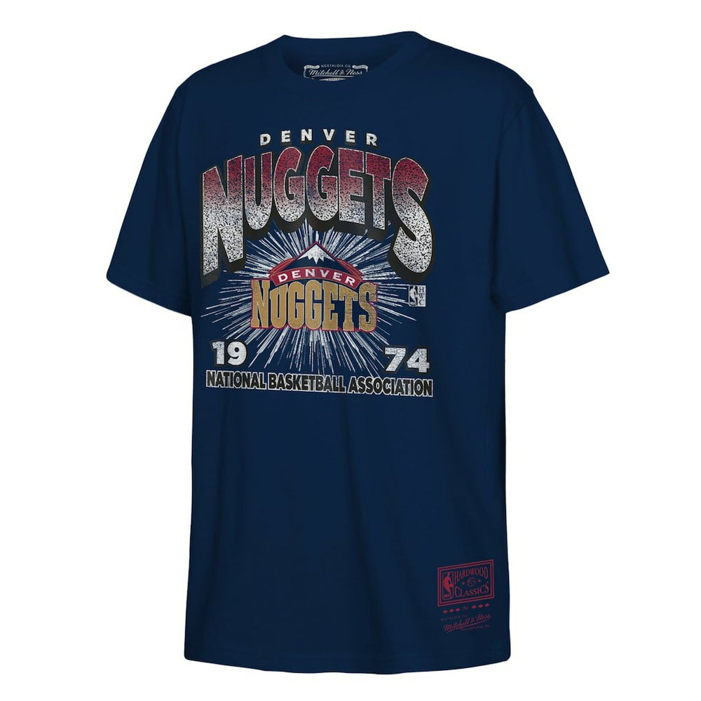 Denver Nuggets Hardwood Classics Vintage Hoopster T-Shirt Navy - Mitchell & Ness outlet