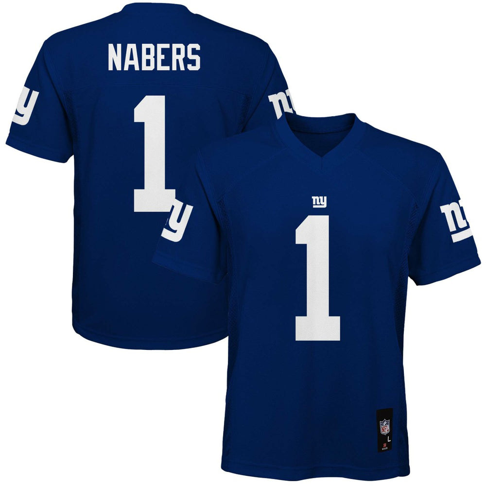 Malik Nabers New York Giants Youth Replica Player Jersey - Royal Jerseys