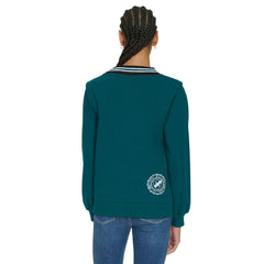 Philadelphia Eagles Tommy Hilfiger Women's Alice V-Neck Pullover Sweatshirt - Midnight Green Pullover