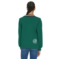 New York Jets Tommy Hilfiger Women's Alice V-Neck Pullover Sweatshirt - Green Pullover