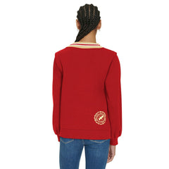 San Francisco 49ers Tommy Hilfiger Women's Alice V-Neck Pullover Sweatshirt - Scarlet Pullover
