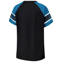 Jacksonville Jaguars Starter Women's 1st Rounder Color Block Raglan Top - Black Tops