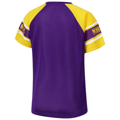 Minnesota Vikings Starter Women's 1st Rounder Color Block Raglan Top - Purple Tops