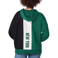 New York Jets Starter Women's Power Move Long Sleeve Pullover Hoodie - Green Hoodies