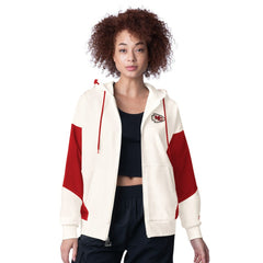 Kansas City Chiefs Starter Women's Scrimmage Full-Zip Hoodie - White Hoodies