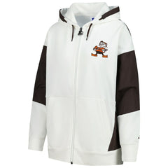 Cleveland Browns Starter Women's Scrimmage Full-Zip Hoodie - White Hoodies