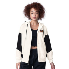 Cincinnati Bengals Starter Women's Scrimmage Full-Zip Hoodie - White Hoodies