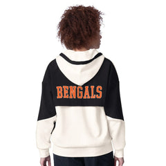 Cincinnati Bengals Starter Women's Scrimmage Full-Zip Hoodie - White Hoodies