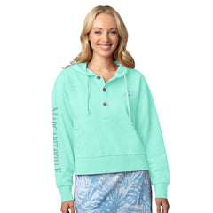 Philadelphia Eagles Margaritaville Women's Island Dream Solid Pullover Hoodie - Mint Hoodies