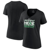 Boston Celtics Women's 2024 NBA Finals Champions Pump Fake Hometown Originals V-Neck T-Shirt Black - Fanatics