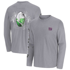 New York Giants Oasis Endzone Lux Long Sleeve T-Shirt - Gray T-shirts