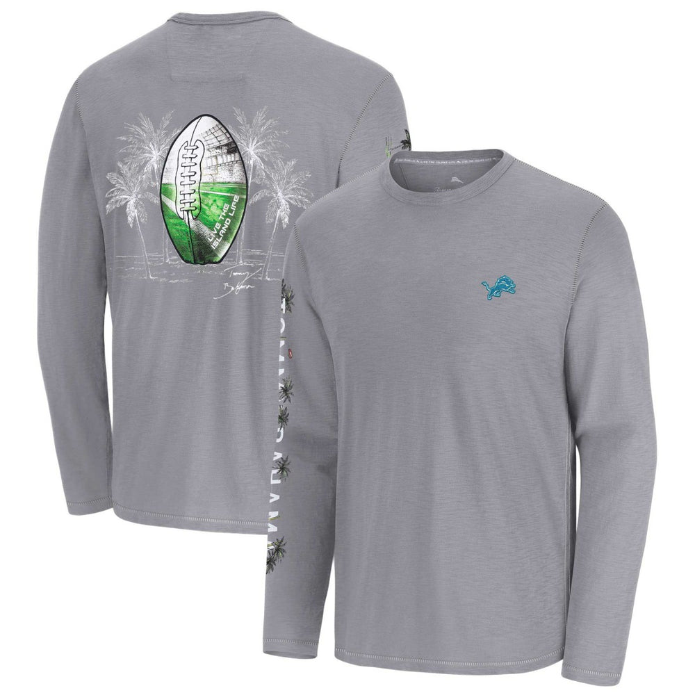 Detroit Lions Oasis Endzone Lux Long Sleeve T-Shirt - Gray T-shirts