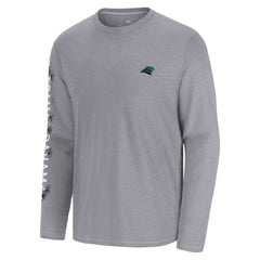 Carolina Panthers Oasis Endzone Lux Long Sleeve T-Shirt - Gray T-shirts