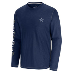 Dallas Cowboys Oasis Endzone Lux Long Sleeve T-Shirt - Blue T-shirts