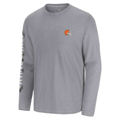 Cleveland Browns Oasis Endzone Lux Long Sleeve T-Shirt - Gray T-shirts