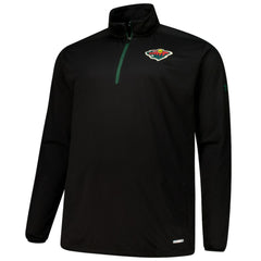 Minnesota Wild Fanatics Big & Tall Authentic Pro Quarter-Zip Top - Black | US 201673095