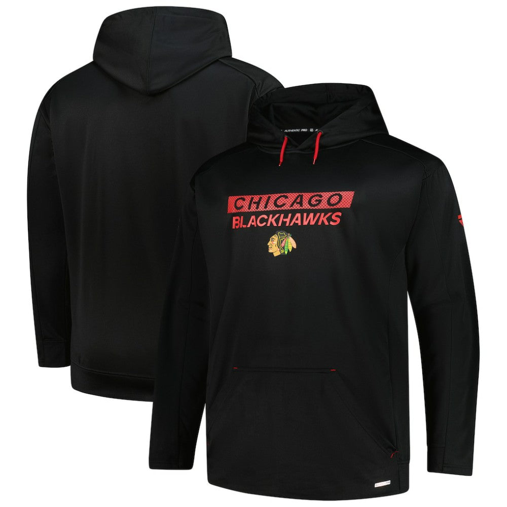 Chicago Blackhawks Fanatics Authentic Pro Big & Tall Pullover Hoodie - Black | US 201673105