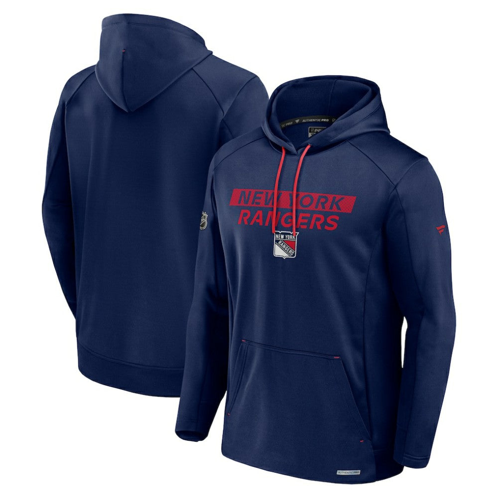 New York Rangers Fanatics Big & Tall Authentic Pro Pullover Hoodie - Blue | US 201673108