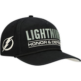 Tampa Bay Lightning '47 OHT Military Appreciation Homeland Honor and Defend Hitch Adjustable Hat - Black | US 201673143