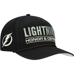 Tampa Bay Lightning '47 OHT Military Appreciation Homeland Honor and Defend Hitch Adjustable Hat - Black | US 201673143
