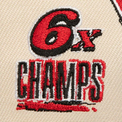 Chicago Bulls 6x NBA Champions Soul Legacy Defined Snapback Hat Cream/Red - Mitchell & Ness