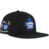 Toronto Maple Leafs Mitchell & Ness Core Top Spot Snapback Hat - Black | US 201673344