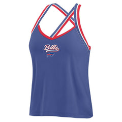 Buffalo Bills WEAR by Erin Andrews Women's Cross Strap Tri-Blend Tank Top - Royal Tops
