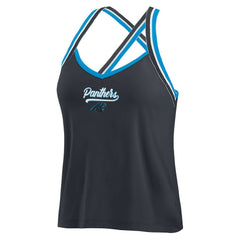 Carolina Panthers WEAR by Erin Andrews Women's Cross Strap Tri-Blend Tank Top - Black Tops