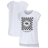 Baltimore Ravens WEAR by Erin Andrews Women's Checker Muscle Tank Top - White Tops