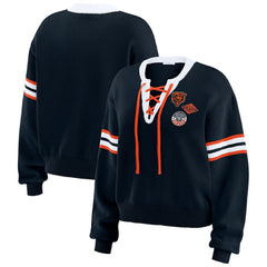 Chicago Bears WEAR by Erin Andrews Women's Lace-Up Sweater - Navy