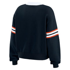 Chicago Bears WEAR by Erin Andrews Women's Lace-Up Sweater - Navy
