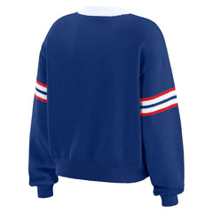Buffalo Bills WEAR by Erin Andrews Women's Lace-Up Sweater - Royal