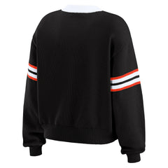Cincinnati Bengals WEAR by Erin Andrews Women's Lace-Up Sweater - Black