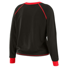 Kansas City Chiefs WEAR by Erin Andrews Women's Tie-Front Long Sleeve T-Shirt - Black T-shirts
