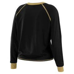 New Orleans Saints WEAR by Erin Andrews Women's Tie-Front Long Sleeve T-Shirt - Black T-shirts