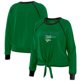 New York Jets WEAR by Erin Andrews Women's Tie-Front Long Sleeve T-Shirt - Green T-shirts