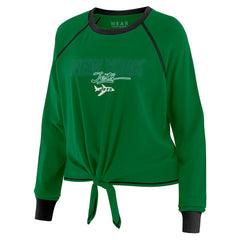 New York Jets WEAR by Erin Andrews Women's Tie-Front Long Sleeve T-Shirt - Green T-shirts