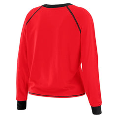 San Francisco 49ers WEAR by Erin Andrews Women's Tie-Front Long Sleeve T-Shirt - Scarlet T-shirts