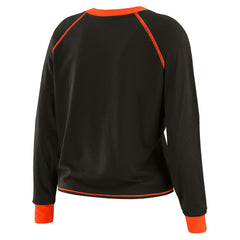 Cincinnati Bengals WEAR by Erin Andrews Women's Tie-Front Long Sleeve T-Shirt - Black T-shirts