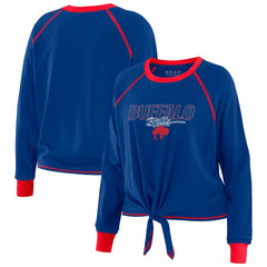 Buffalo Bills WEAR by Erin Andrews Women's Tie-Front Long Sleeve T-Shirt - Royal T-shirts