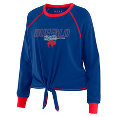Buffalo Bills WEAR by Erin Andrews Women's Tie-Front Long Sleeve T-Shirt - Royal T-shirts