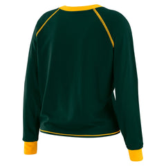 Green Bay Packers WEAR by Erin Andrews Women's Tie-Front Long Sleeve T-Shirt - Green T-shirts