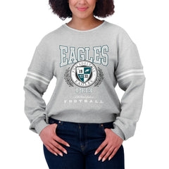 Philadelphia Eagles WEAR by Erin Andrews Women's Pullover Sweatshirt - Heather Gray Pullover