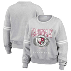 Arizona Cardinals WEAR by Erin Andrews Women's Cropped Pullover Sweatshirt - Heather Gray Pullover